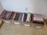 Four Boxes of Quilting Books and Pattern Binders