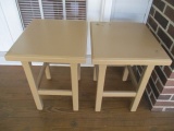 Pair of Painted Wood Tables