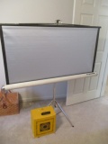 Kodak Carousel Projector and Sears Lenticular Movie Screen