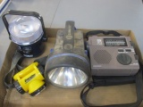 Grundig FR-200 Free Power Radio and Misc. Flashlights