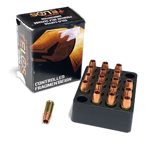 NIB 18rds. Top-of-the-Line 9mm +P 92gr. G2 Research TELOS Personal Defense Ammunition