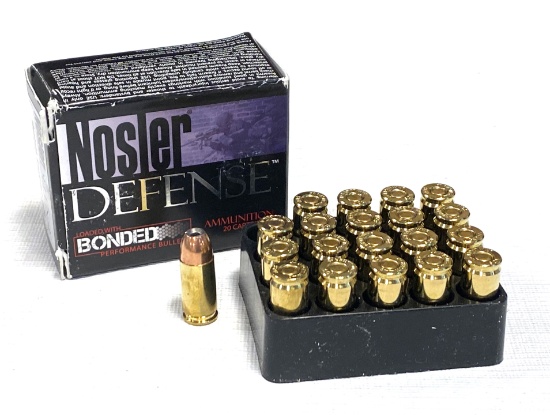 NIB 20rds. 9mm +P 124gr. JHP Bonded Performance Nosler Defense Ammunition