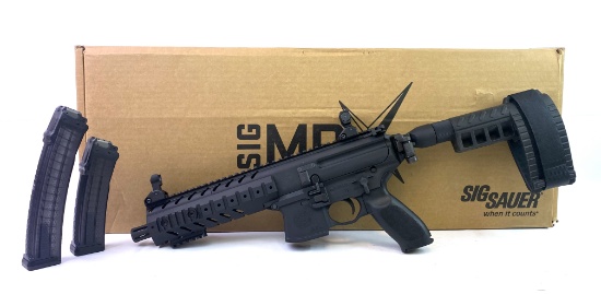 NIB Rare SIG SAUER MPX Folding 9MM Semi-Automatic 8" Pistol with 2 Magazines