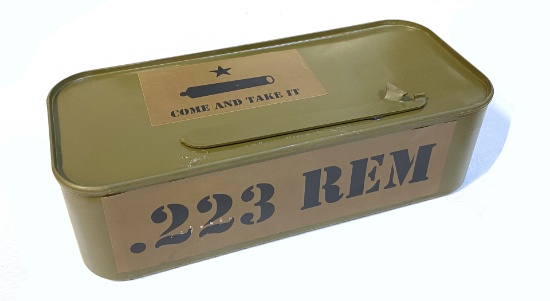 NIB Spam Can with 520rds. of Monarch .223 Rem. 55gr. Steel Case Ammunition