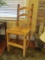 Ladder Back Wood Chair with Rush Seat