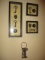 Decorative Skeleton Keys on Rings and Three Mounted Keys Wall Art