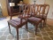 One Arm Chair and Four Side Chairs with Upholstered Seat Cushions