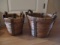 Two Wood Handle Nesting Baskets