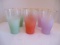 6 Vintage Gradient Frosted Glasses