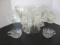 Punch Bowl with Pedestal, 8 Cups, 6 Hooks, and Plastic Ladle