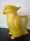 Yellow Cockatoo Pitcher with Intentional Crazing
