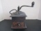 Cast Iron Coffee Grinder with Wood Base