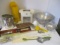 Vintage Veg-o-Matic, Colander, Corn on the Cob Kit, Miracle Worker Knife, Utensils