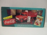 1957 Chevy Coca-Cola Stake Truck Diecast Metal Bank in Box