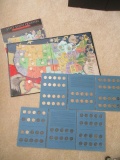 1999-2008 State Quarters Map and Books with Quarters