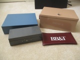 Fire Proof Lockbox, Combination Lock Metal Box, Metal Cash Box, BB&T Bank Bag
