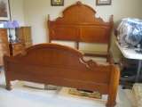 Lexington King Size Bed with Wood Rails