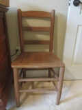 Antique Wood Slat Seat Chair