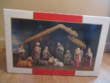 Porcelain 12 Piece Nativity Set in Box
