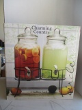 Charming Country Double Beverage Dispenser with Stand
