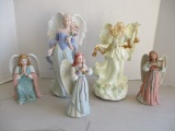 Five Porcelain Angel Figures