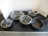 T-Fal, Farberware, and Misc. Pots with Lids