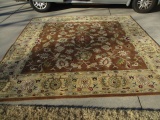 LR Resources 100% Wool Shalimar 9' Square Rug