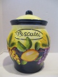 Hand Painted Nonni's Biscotti Jar