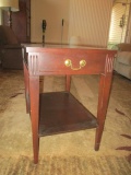 Mersman Wood End Table with Faux Drawer