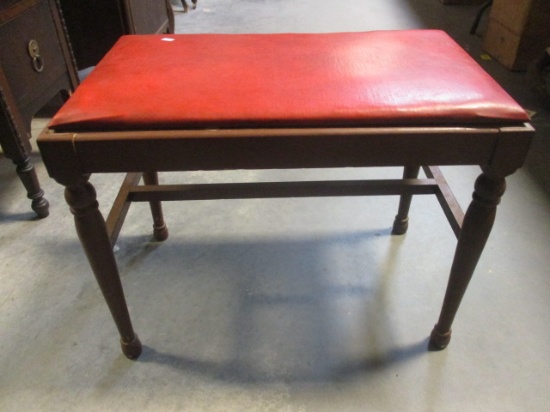 Vintage Bench with Padded Seat