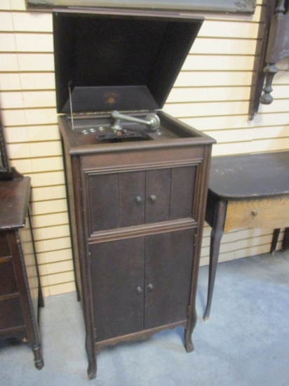 Antique Columbia Grafonola Record Cabinet