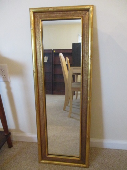 Gilded Stroupe Mirror Co. Faux Bamboo Frame Mirror