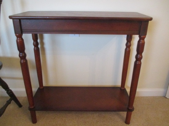 Wood Console Table with Undershelf