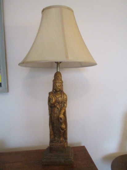 Tibetan Woman Figure Table Lamp