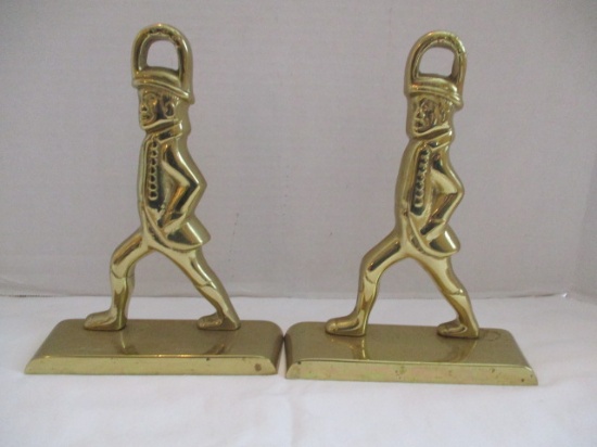 Pair of Brass Virginia Metal Crafters Bookends