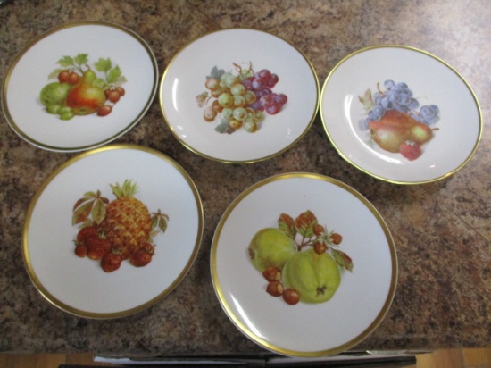 Five Bone China Fruit Plates