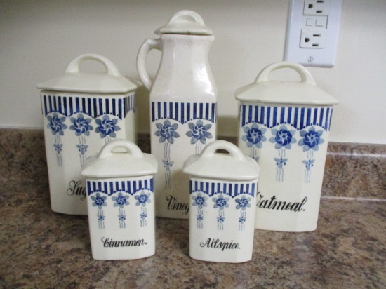 Vintage Pottery Cannisters Made in Germany