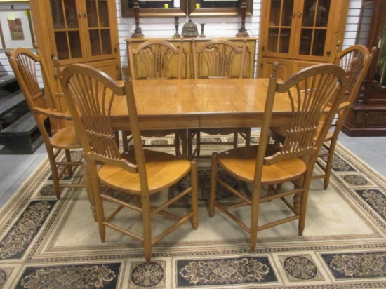 Pennsylvania House Oak Table with Six Chairs