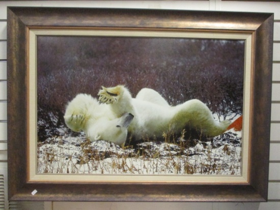 Limited Edition Polar Bear Print on Canvas by Ken White