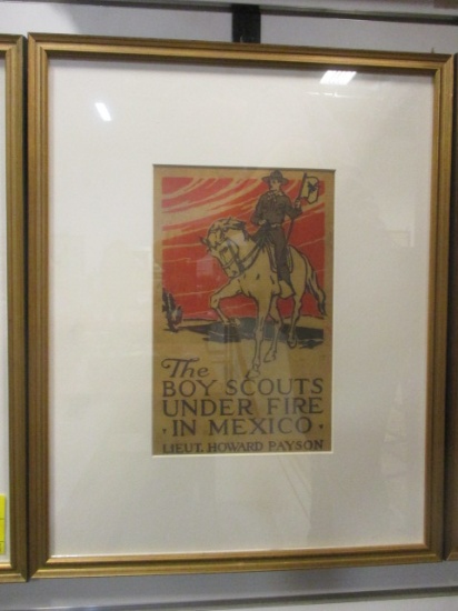 "The Boy Scouts Under Fire in Mexico" Mounted Book Cover