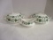 Crown Staffordshire Green Vine Covered Casseroles and Gravy Boat