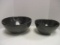 Two Black Wood Bowls
