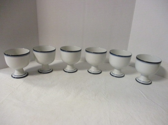 Six Dansk Bistro Pedestal Bowls