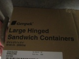 Box of 375 Large Hinged Sandwich Containers