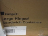Box of 500 Large Hinged Sandwich Containers
