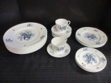 25 Pieces Royal Worcester Blue Sprays China