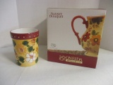 Oneida Kitchen Sunset Bouquet Pitcher and Open Canister