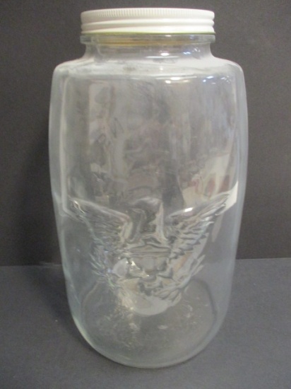 Eagle Emblem Large Mason's Jar With Screw-On Lid