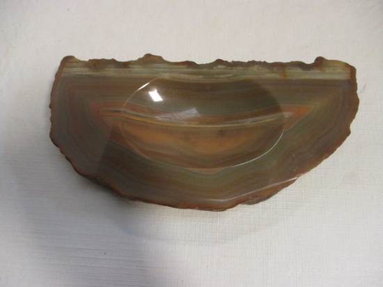 Carved Natural Stone Slab Ashtray/Dresser Dish