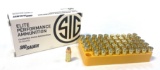 NIB 50rds. of Sig Sauer 9mm Luger 115gr. JHP Personal Defense Brass Ammunition